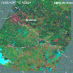 Развитие облачности в Московской области 16.06.1996