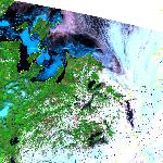 Движение льда в районе Шантарских островов