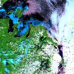 Движение льда в районе Шантарских островов