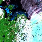 Движение льда в районе Шантарских островов