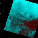 Инверсионные следы самолетов в районе Байконура