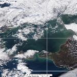 Динамика развития ледовой обстановки на Азовском море, 15.01.2012, Aqua