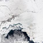 Динамика  ледовой обстановки на севере Каспийского моря, 11.02.2012