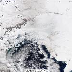 Динамика  ледовой обстановки на севере Каспийского моря, 09.02.2012