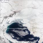 Динамика  ледовой обстановки на севере Каспийского моря, 05.02.2012