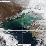 Динамика  ледовой обстановки на севере Каспийского моря, 13.12.2011