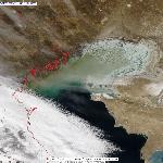 Динамика  ледовой обстановки на севере Каспийского моря 13.12.2012