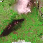 Пожар нефтебазе под Киевом 09.06.2015, Landsat 8 8:48 GMT